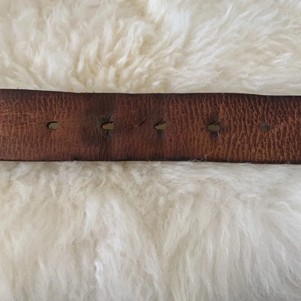 Fossil brown genuine leather men’s belt, size 42